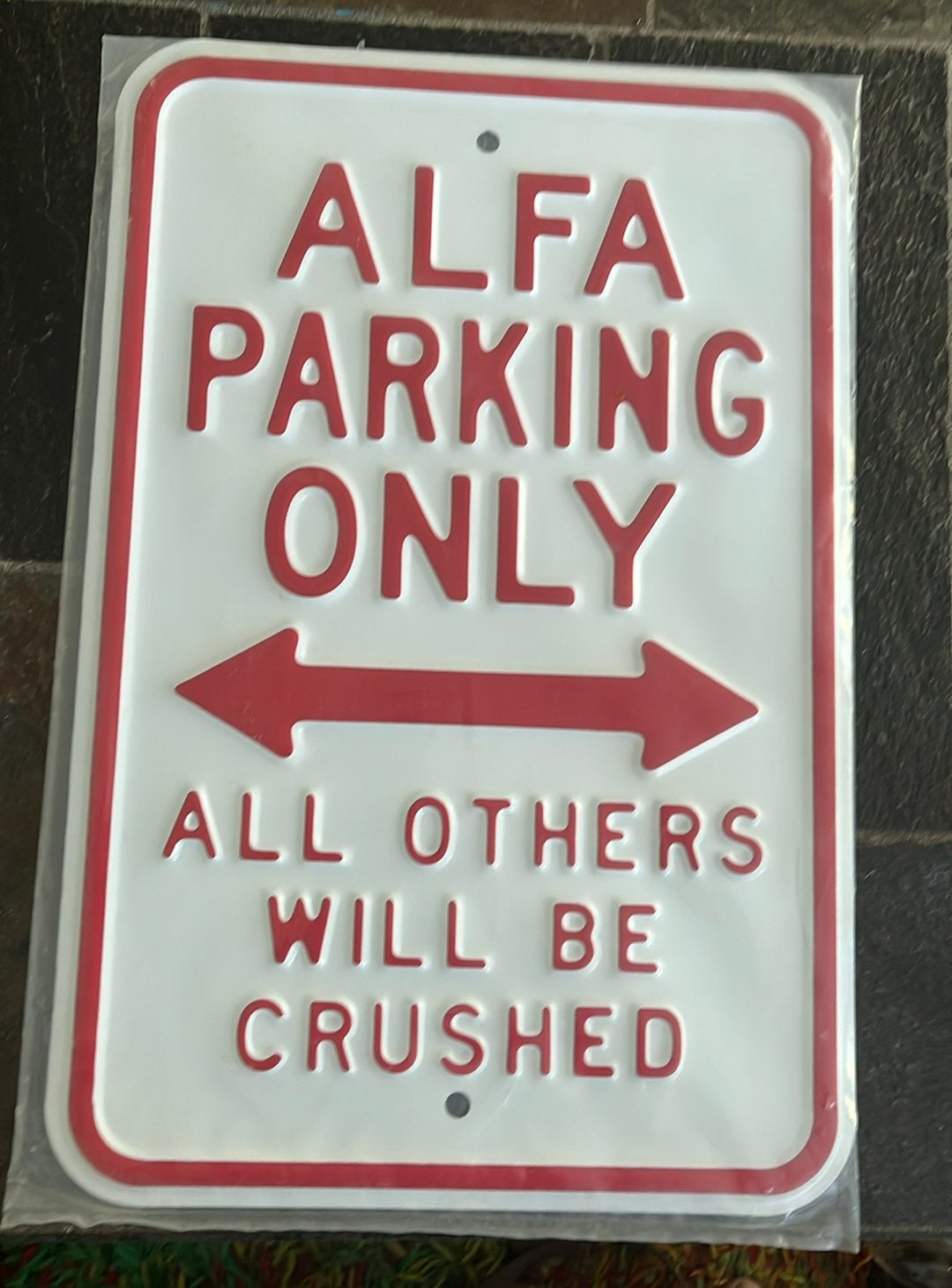 Alfa emaille bord, Ophalen of Verzenden