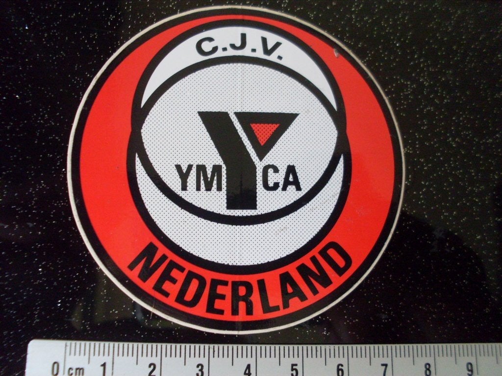 sticker cjv ymca nederland logo jeugdwerk organisatie nl, Verzamelen, Verzenden, Zo goed als nieuw, Bedrijf of Vereniging