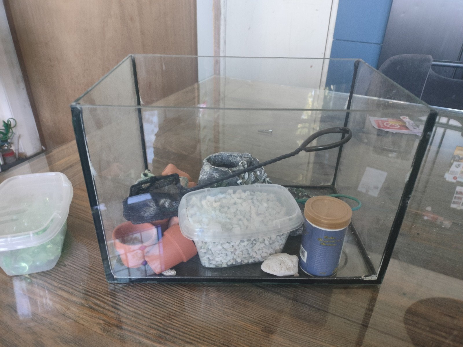Aquarium met toebehoren, Dieren en Toebehoren, Ophalen, Zo goed als nieuw, Leeg aquarium