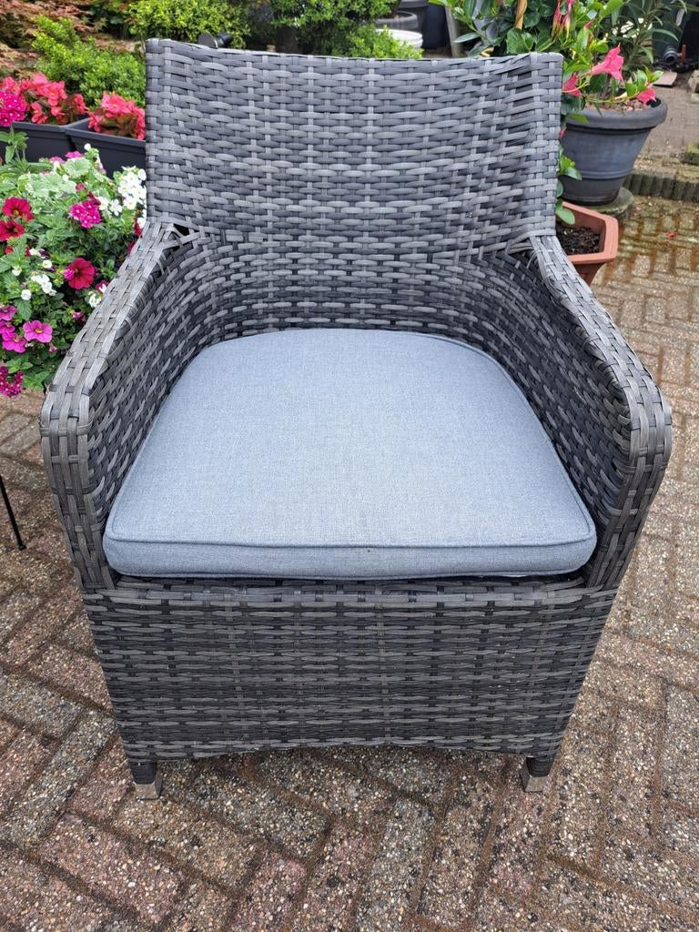 4st tuinstoelen incl kussens, Ophalen of Verzenden, Zo goed als nieuw, Kunststof