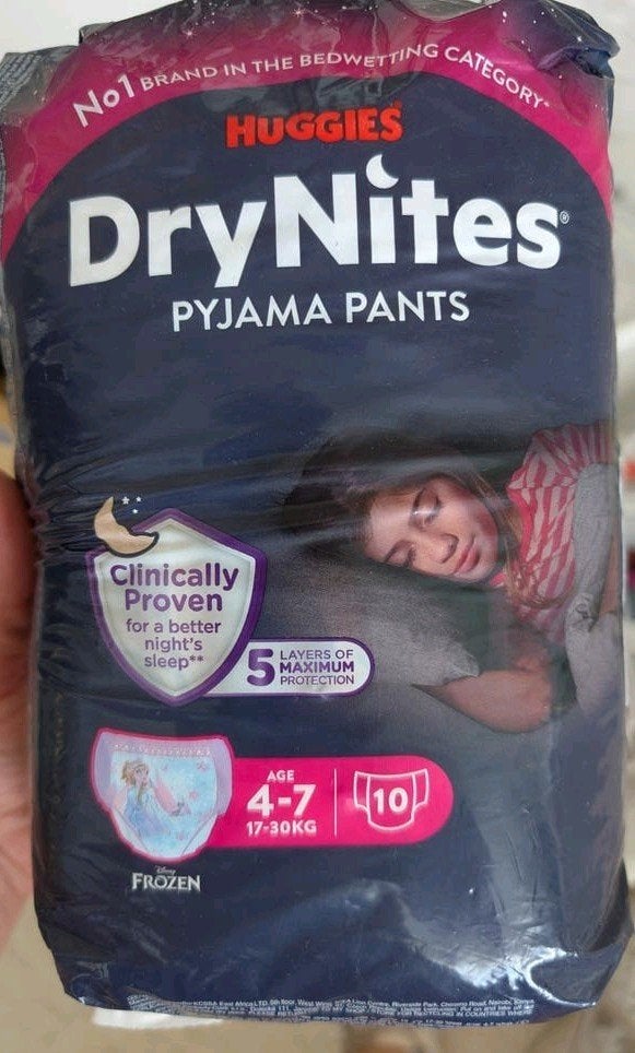 2x Huggies DryNites Pyjama Pants 4-7 jaar (17-30kg) - 10 st, Ophalen, Nieuw