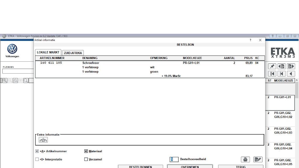 ETKA 8.2 - Elektronische Onderdelen Catalogus setup versie, Auto diversen, Verzenden