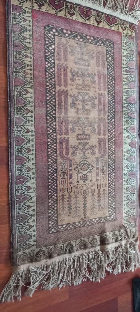 Vintage Oosters Tapijt - Handgeknoopt, Ophalen, Oosters, Vintage, Traditioneel, Gebruikt, 100 tot 150 cm