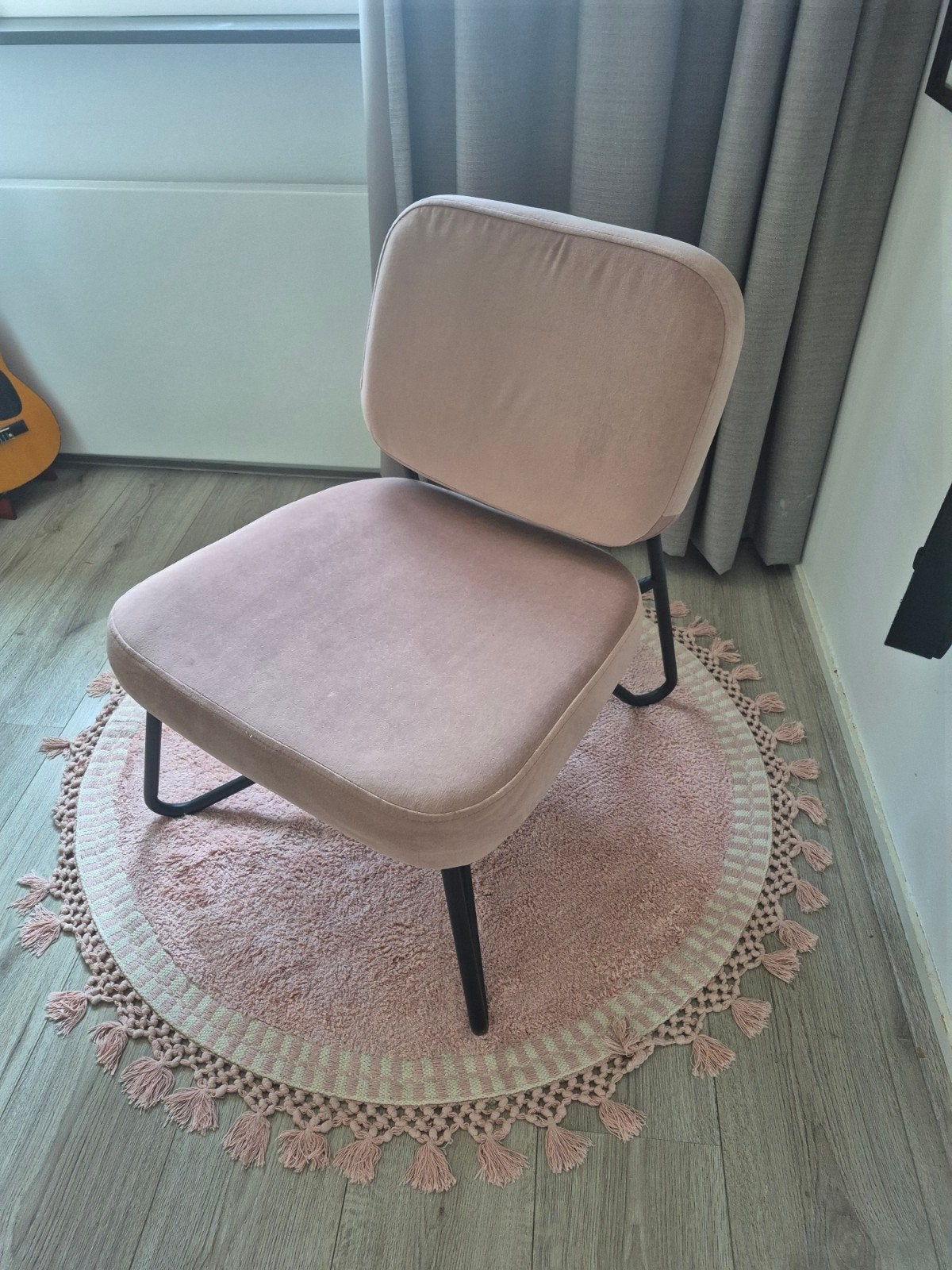 Roze fluwelen stoel - Bronx 71 zgan! per direct op te halen!, Ophalen, Overige kleuren, Zo goed als nieuw, Stof