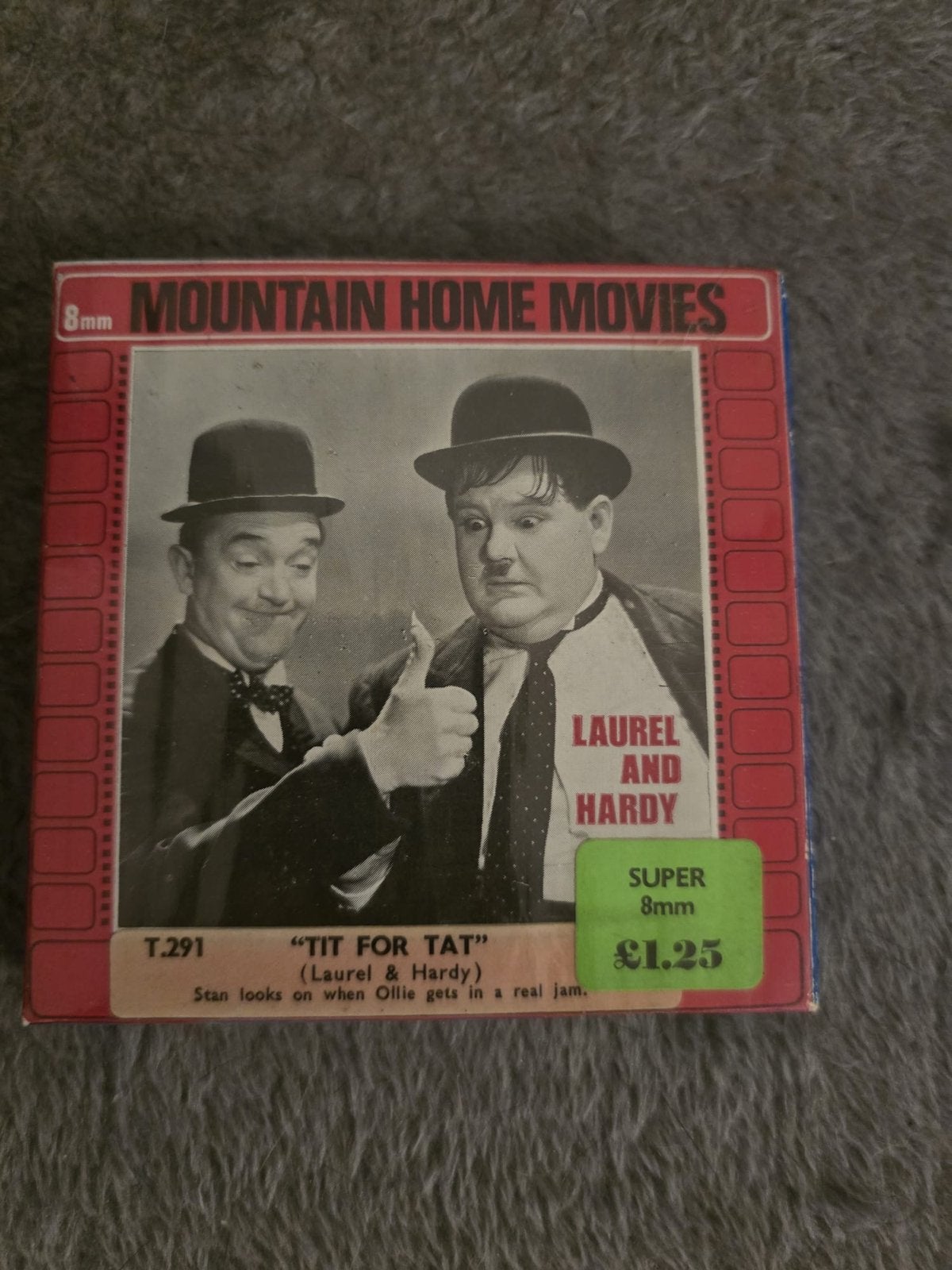 Laurel & Hardy: Tit for Tat - Super 8mm film nieuw in seal, Alle leeftijden, Ophalen of Verzenden, Gebruikt, Komedie