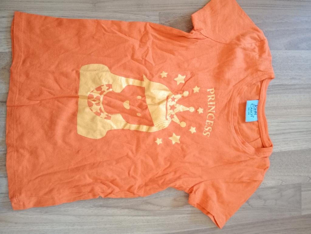 Koningsdag shirt 122/128, Ophalen of Verzenden, Zo goed als nieuw, Oranje of Koningsdag