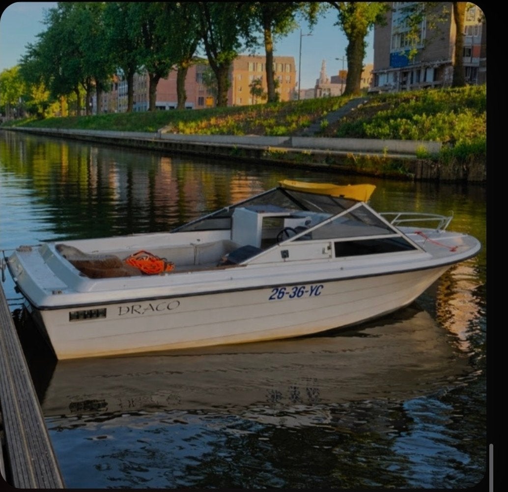 Draco Motorboot met Mercruiser en zonnedek, Ophalen, Gebruikt, Binnenboordmotor, 70 tot 120 pk