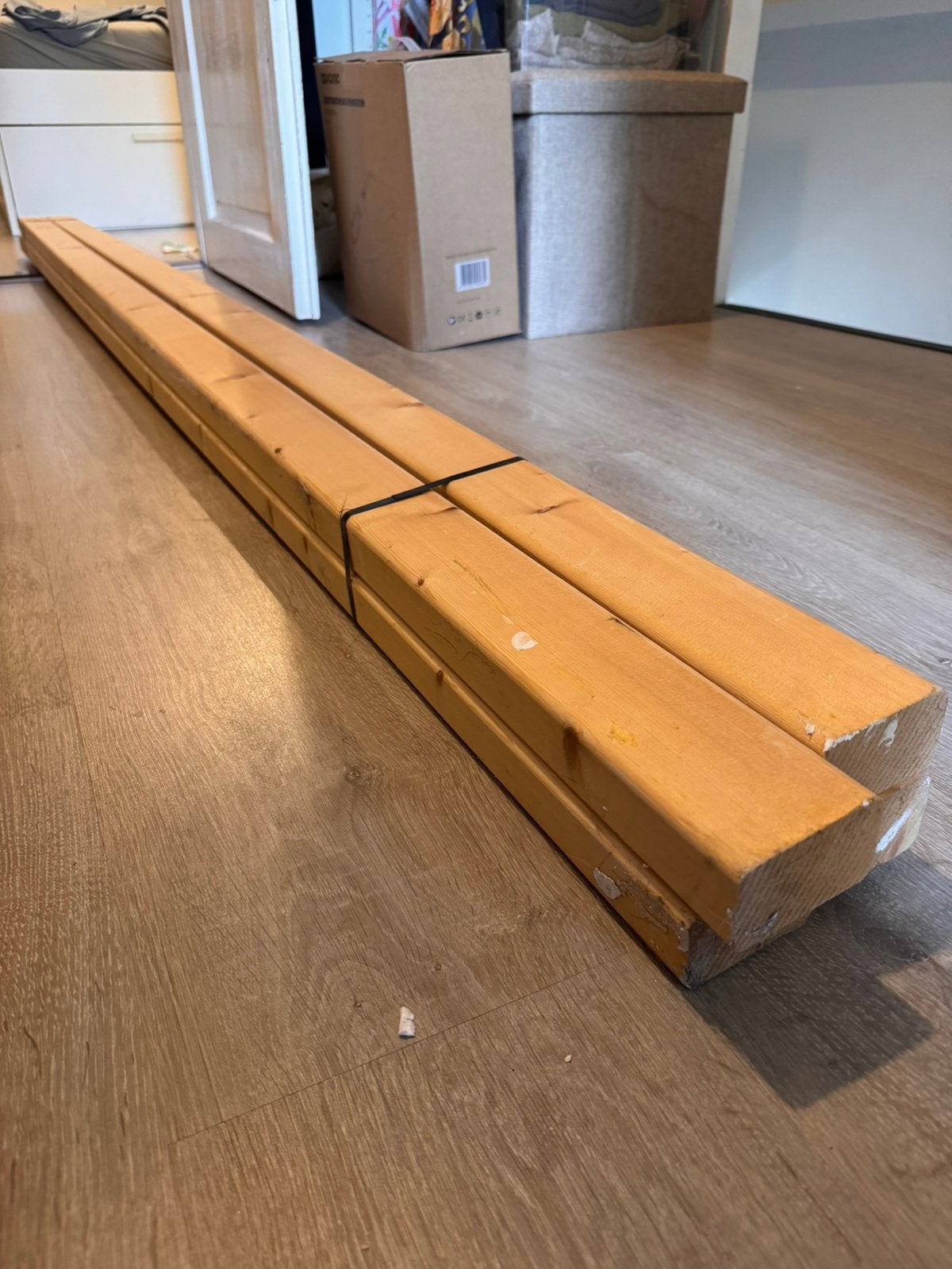 Geschaafde vuren balken 2700 x 69 x 44, Nieuw, Ophalen of Verzenden, Balk, Vuren