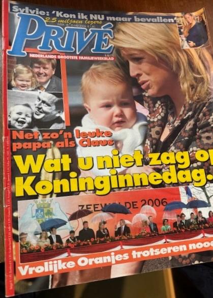 Privé, over royalty's, Ophalen of Verzenden, Gebruikt, Nederland, Overige typen