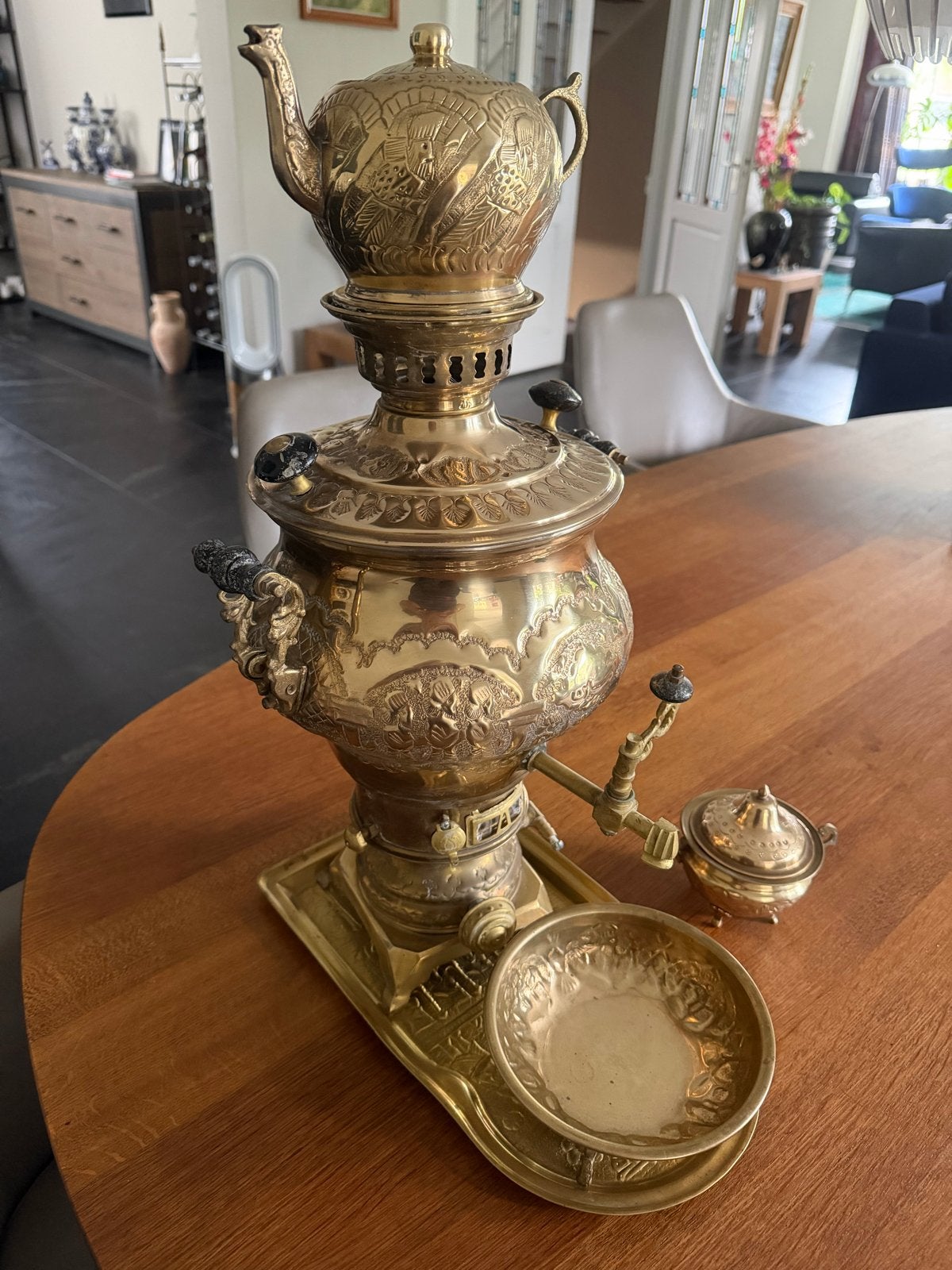 Iraanse Samovar uit Shiraz - Koper/Messing, Ophalen