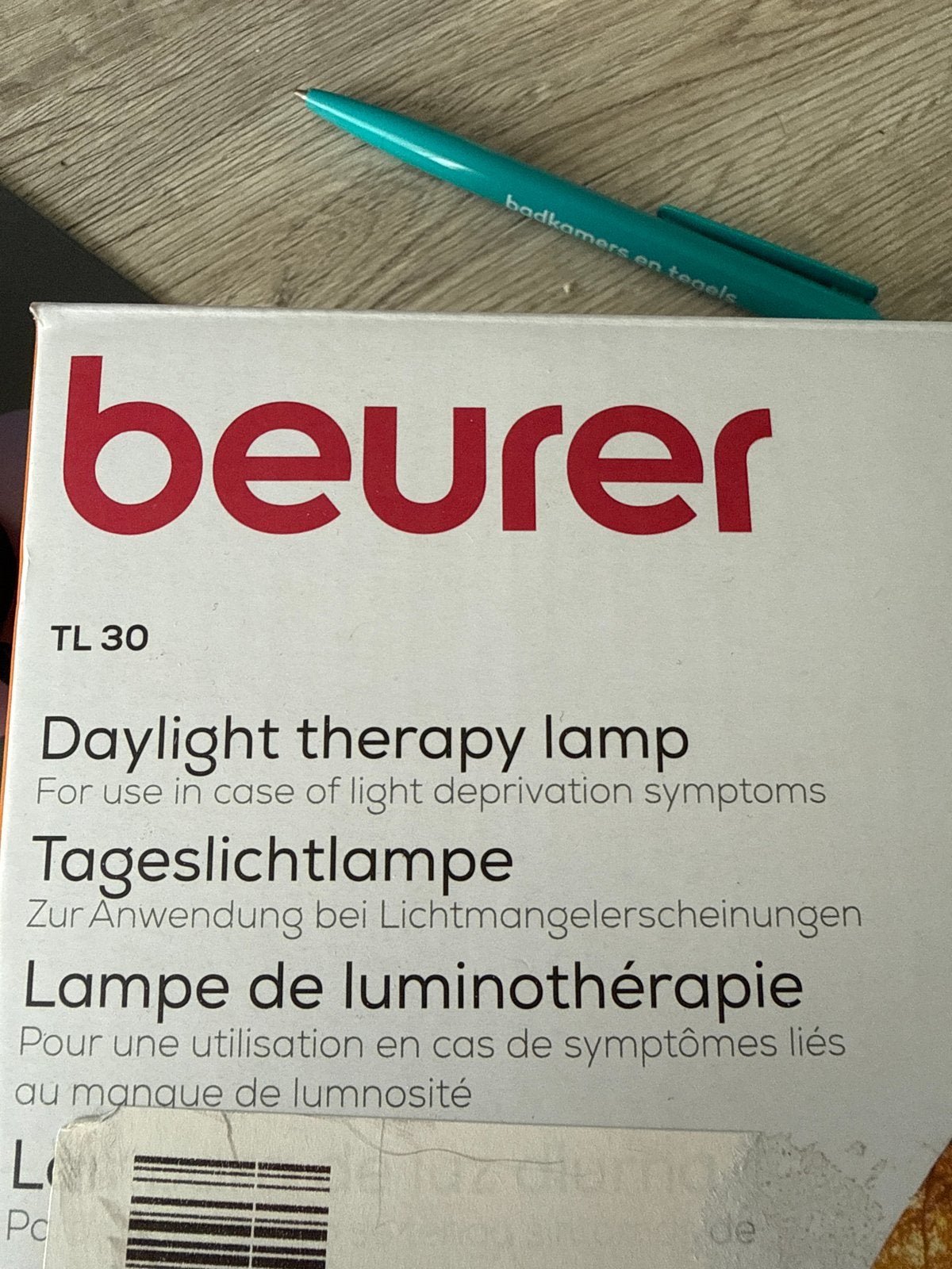 Beurer TL 30 Daglichttherapielamp - Tegen lichttekort, Ophalen of Verzenden, Nieuw, Overige typen