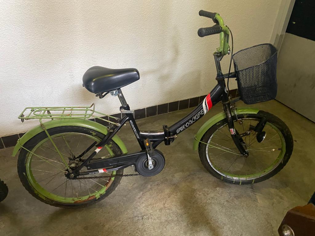Kleine vouwfiets, Ophalen, Terugtraprem, Gebruikt, 18 tot 20 inch