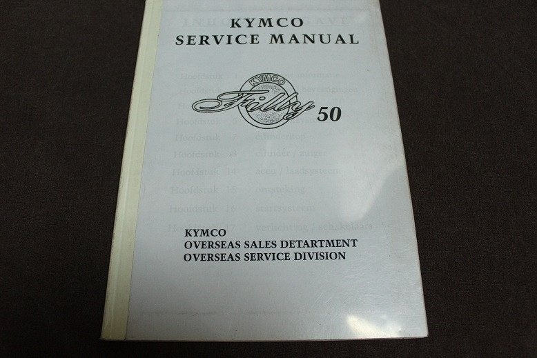 Kymco Filly 50 scooter workshop manual, Ophalen of Verzenden, Gebruikt