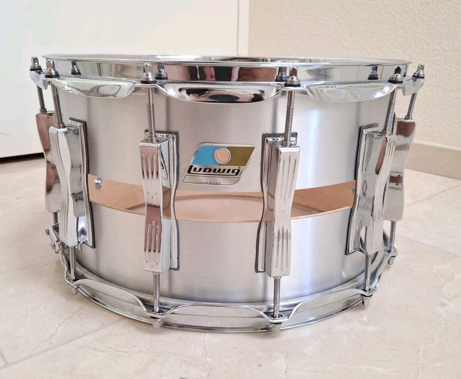 Ludwig Slotted Coliseum Snare Drum 14" x 8" Snaredrum, ., Drums of Percussie, Ophalen of Verzenden, Zo goed als nieuw
