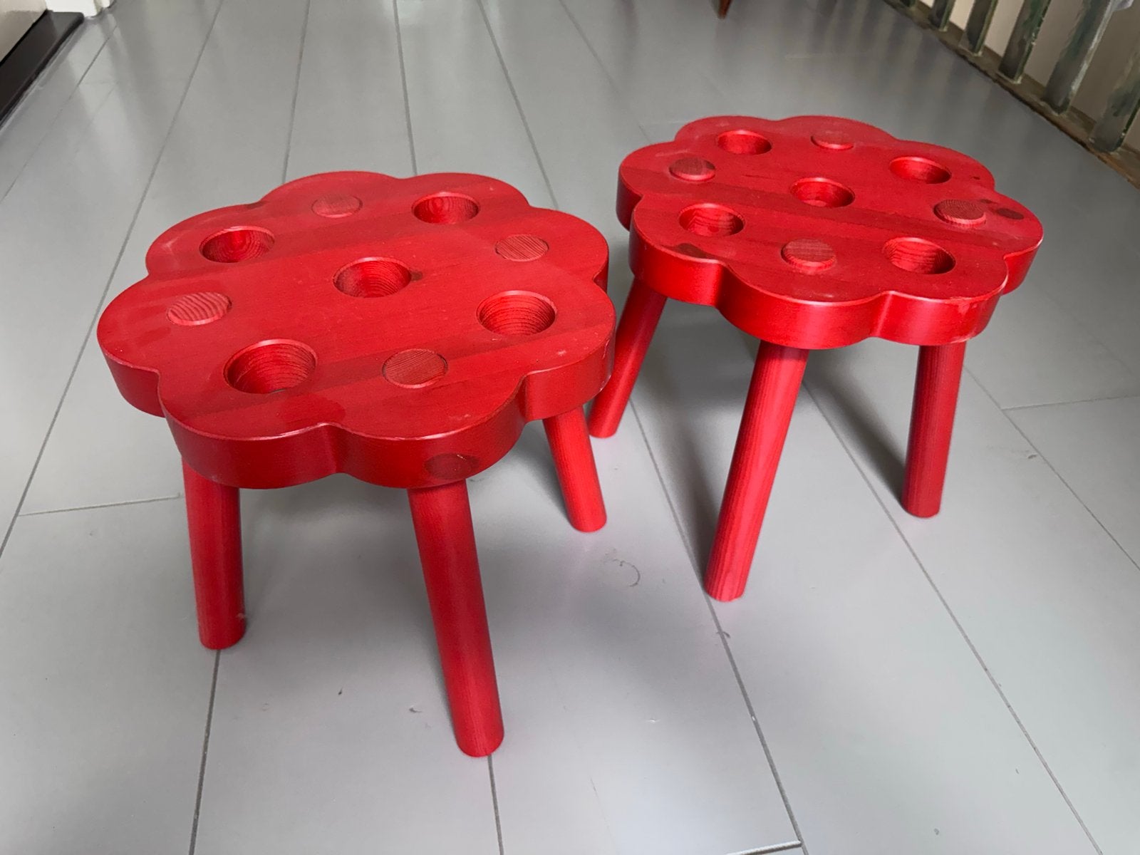 IKEA RYSSBY 2014 Rode Krukjes - Set van 2, Ophalen of Verzenden, Gebruikt, Hout