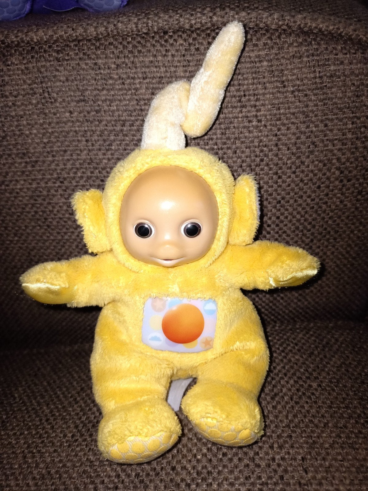 Vintage Laa laa, teletubbies, tomy, 1996, 19 cm., Kinderen en Baby's, Speelgoed | Knuffels en Pluche, Overige merken, Overige typen