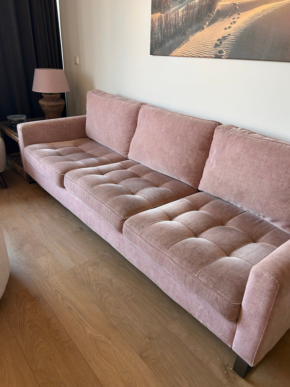 Riviera Maison Bank Oud Roze, Ophalen, Gebruikt, Driepersoons, 75 tot 100 cm