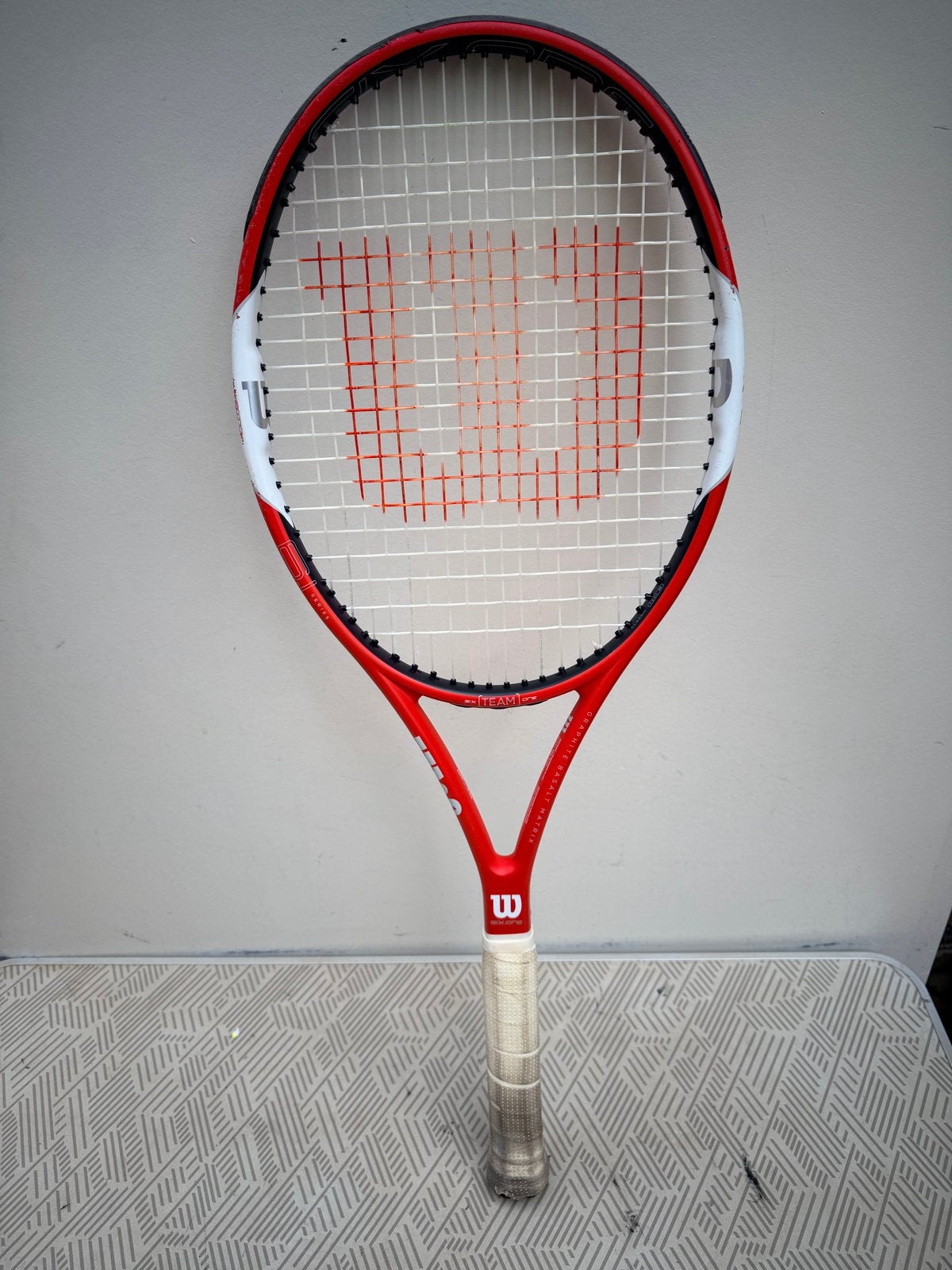 Wilson Six.One Team Tennisracket - Rood/Wit, Sport en Fitness, Ophalen of Verzenden, Gebruikt, Racket, Wilson