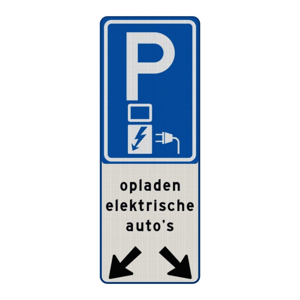 Verkeersbord parkeren elektrische auto's voor 2 vakken, Ophalen of Verzenden