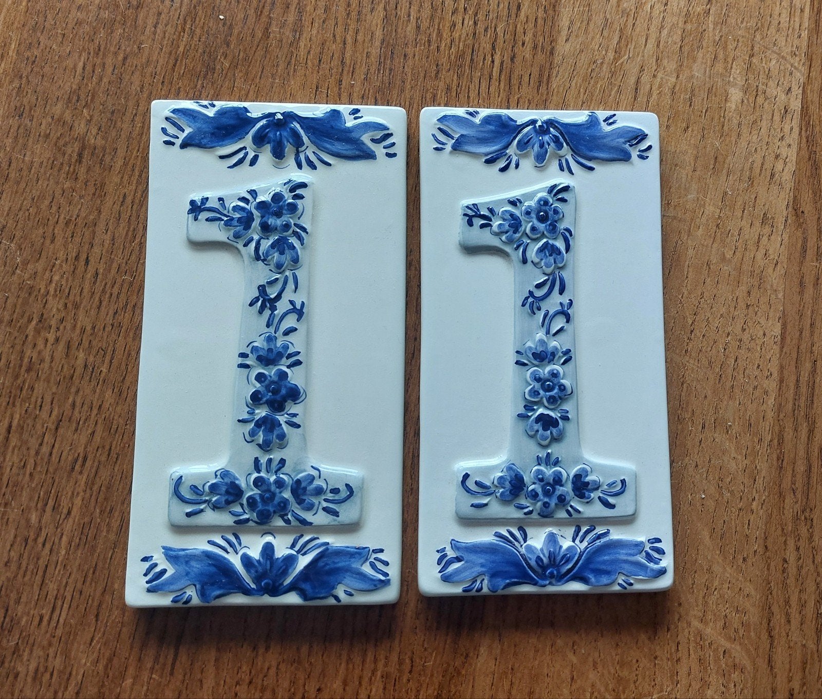 * Delfts blauw huisnummer 11 of 1- Keramiek tegels *, Ophalen of Verzenden