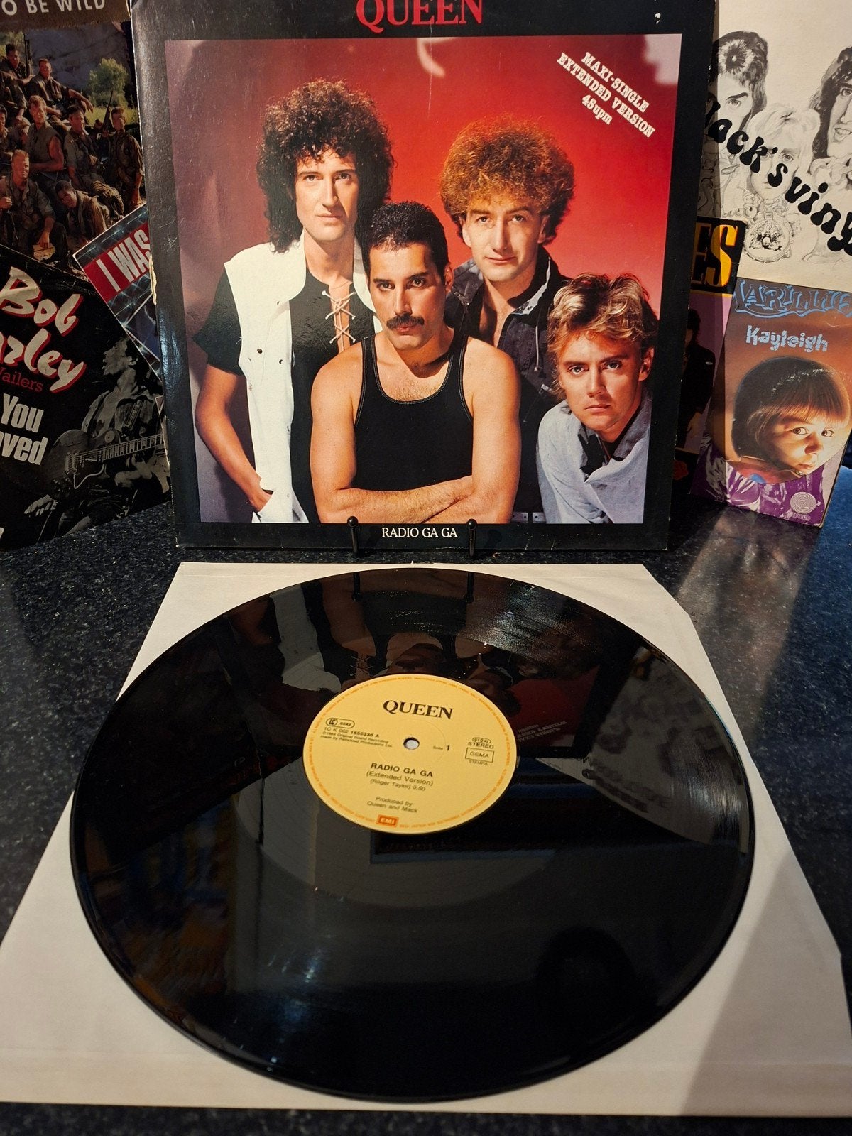 Queen - Radio Ga Ga (Maxi-Single  1984, Gebruikt, Ophalen of Verzenden, Fotohoes, 12 inch