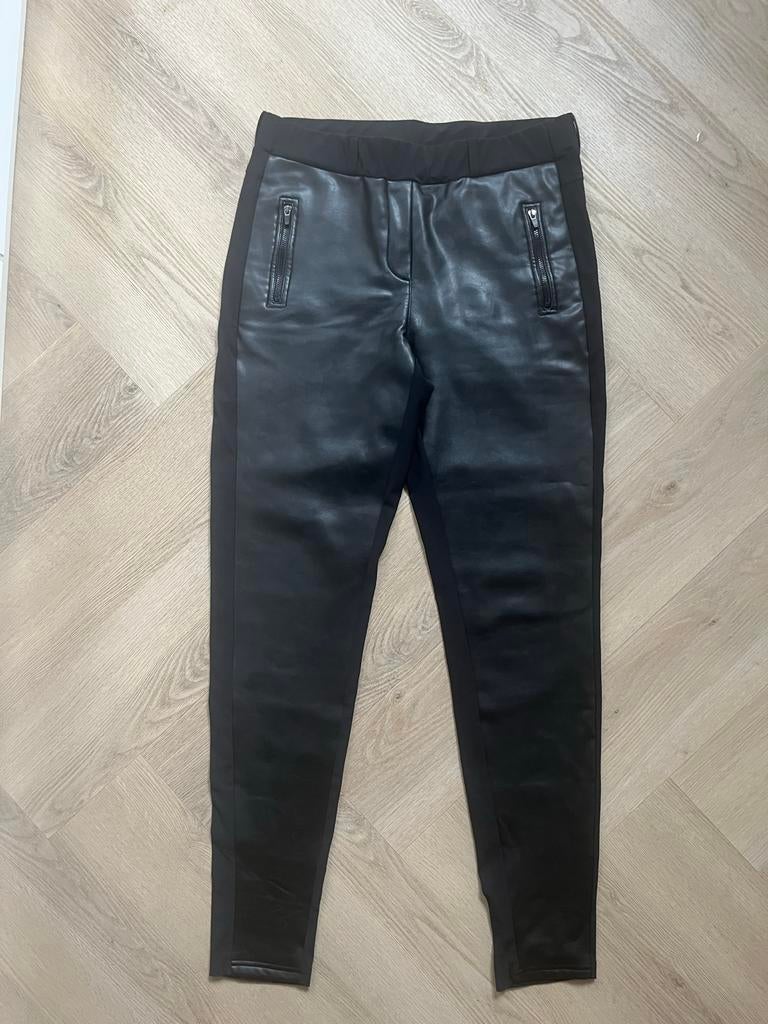 Zwarte Faux Leren Margot Broek - Studio Anneloes, Ophalen of Verzenden, Gedragen, Maat 42/44 (L), Zwart