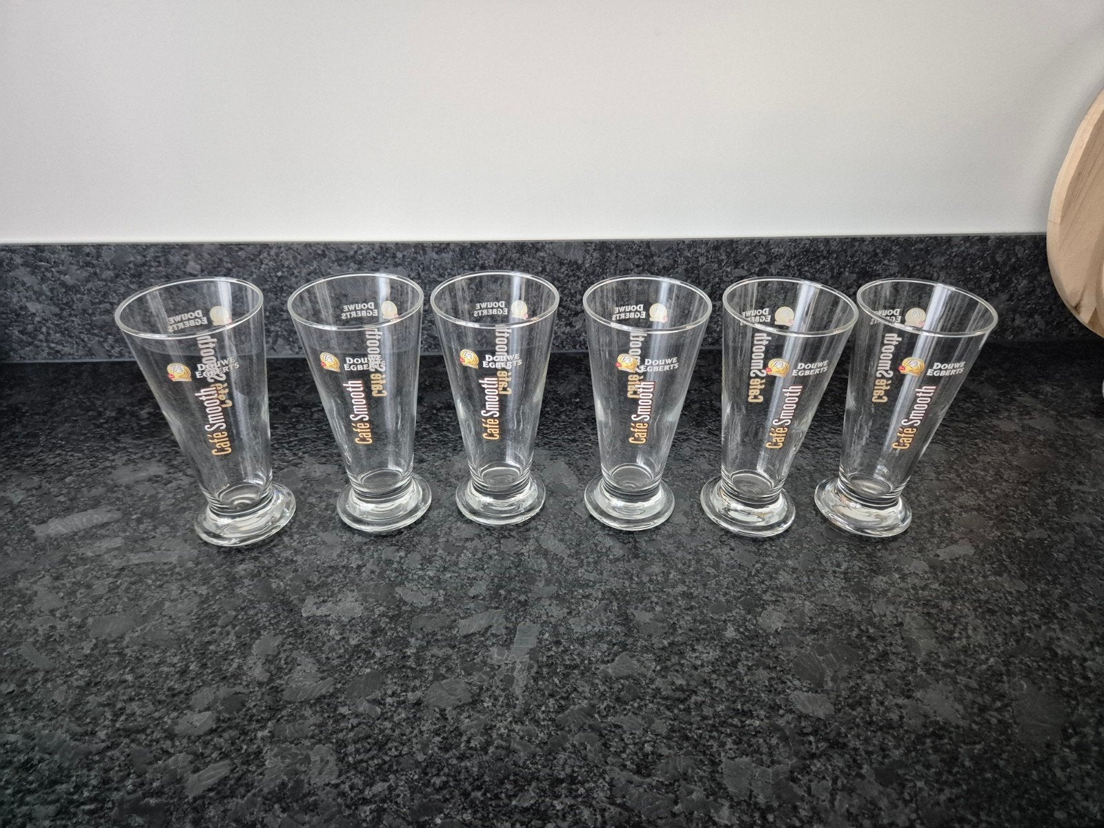Douwe Egberts - Cafe Smooth glazen 6 stuks, Verzamelen, Ophalen of Verzenden, Zo goed als nieuw, Overige typen