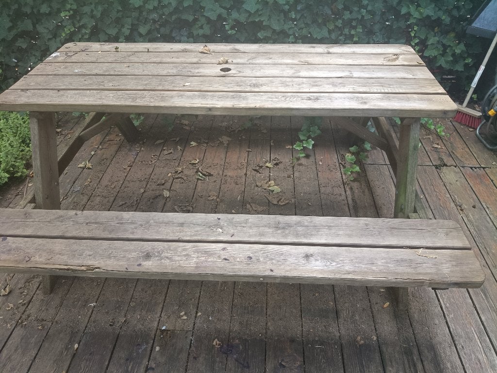 Picnic tafel, Ophalen of Verzenden, Gebruikt, Rechthoekig, Hout