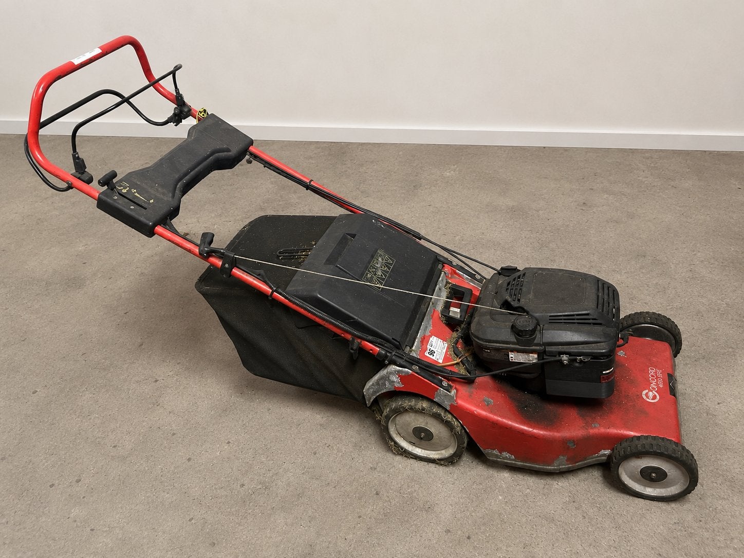 Concord 4600 BRE benzine grasmaaier met opvangbak, Ophalen, Cirkelmaaier, Gebruikt, Opvangbak