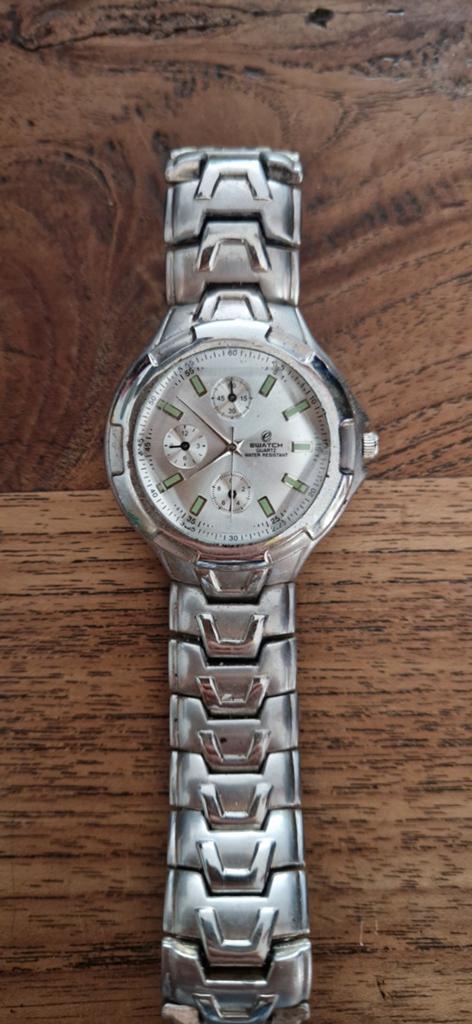Mooi heren Swatch horloge, Staal, Gebruikt, Staal, Polshorloge