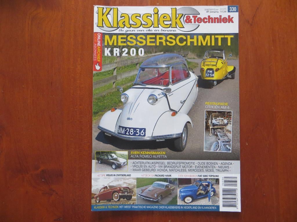 Klassiek & Techniek 330 Messerschmitt KR200, Alfa Alfetta, Ophalen of Verzenden, Nieuw, Alfa Romeo