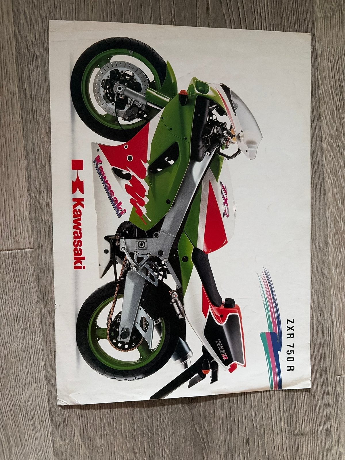 Kawasaki ZXR 750 R A4 mini poster / folder, Ophalen of Verzenden, Zo goed als nieuw, Algemeen