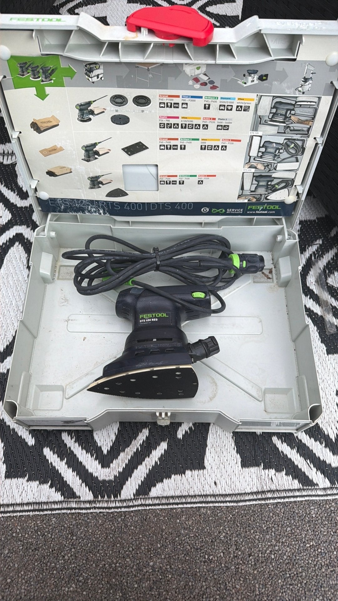 Festool DTS 400 REQ schuurmachine, Ophalen of Verzenden, Zo goed als nieuw, 1200 watt of meer, Vlakschuurmachine