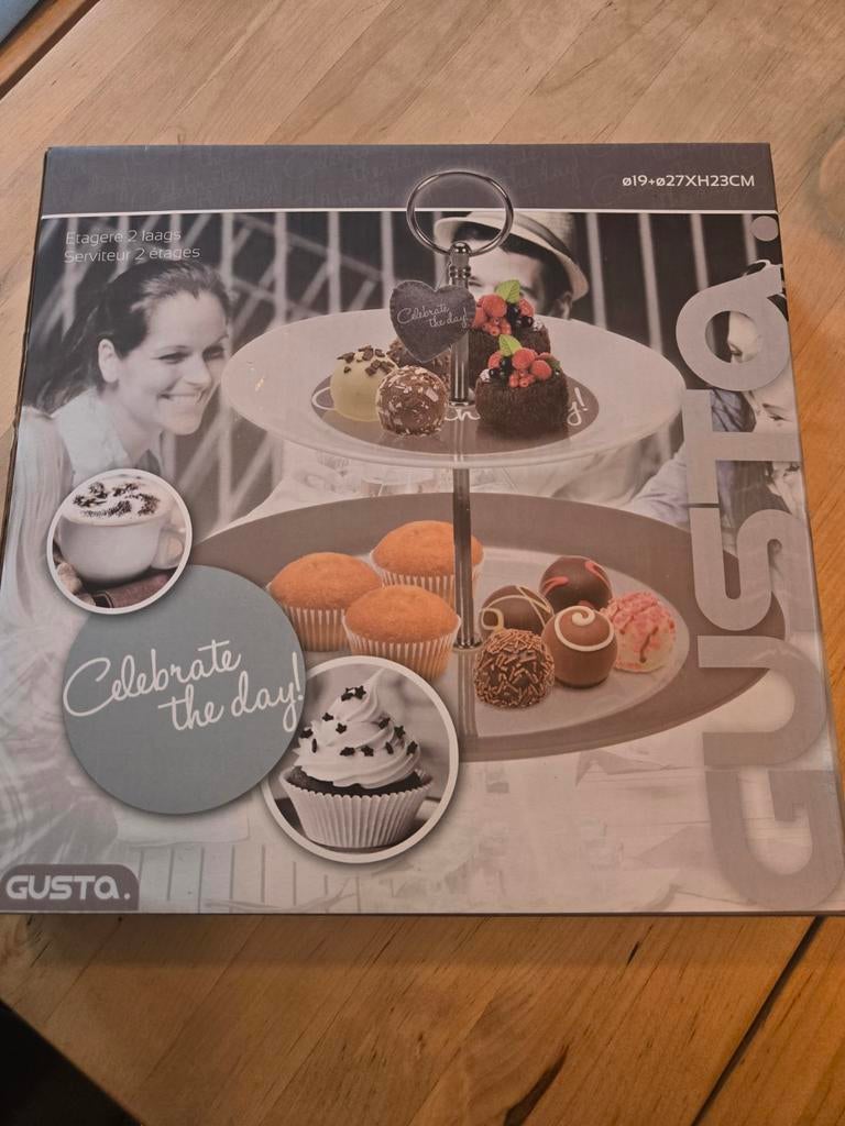Etagere 2 delig Gusto, Ophalen of Verzenden, Nieuw, Overige stijlen
