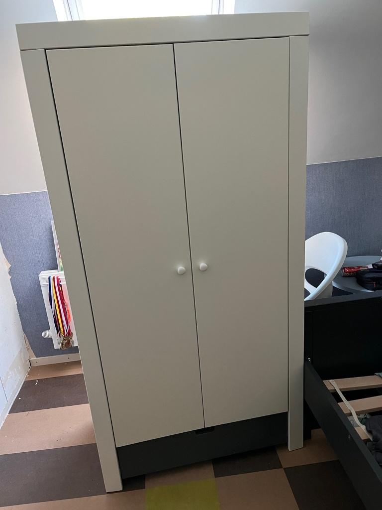 Bopita kledingkast en bed te koop, Ophalen, 85 tot 100 cm, Gebruikt, Lattenbodem