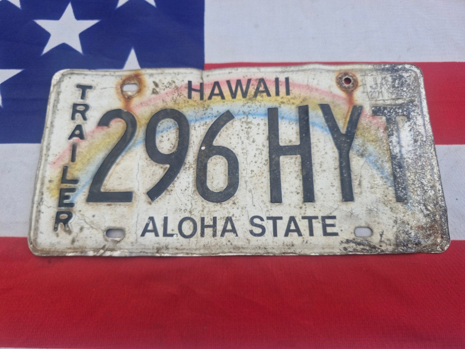 Kentekenplaat Hawaii USA Nummerplaat nummerbord License VS, Verzenden, Gebruikt, Auto's