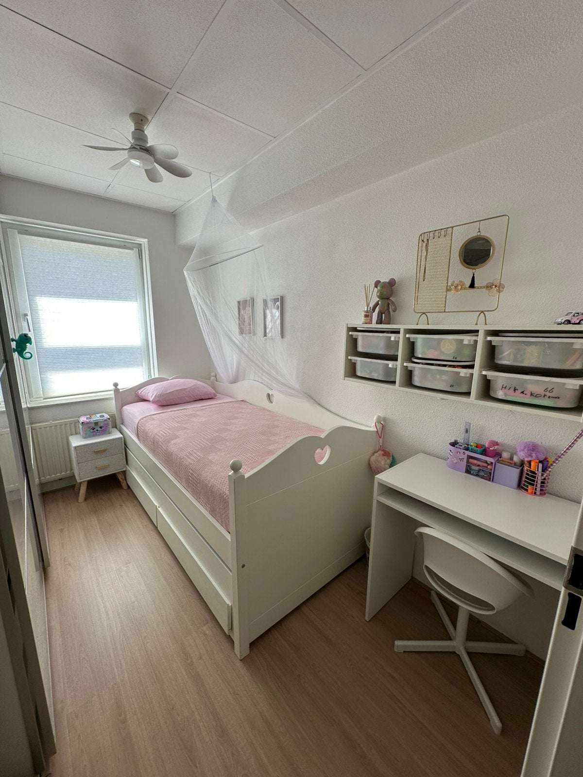 Kinderbed met lades en een uitschuifbaar extra bed., Ophalen, 90 cm, Eenpersoons, Wit