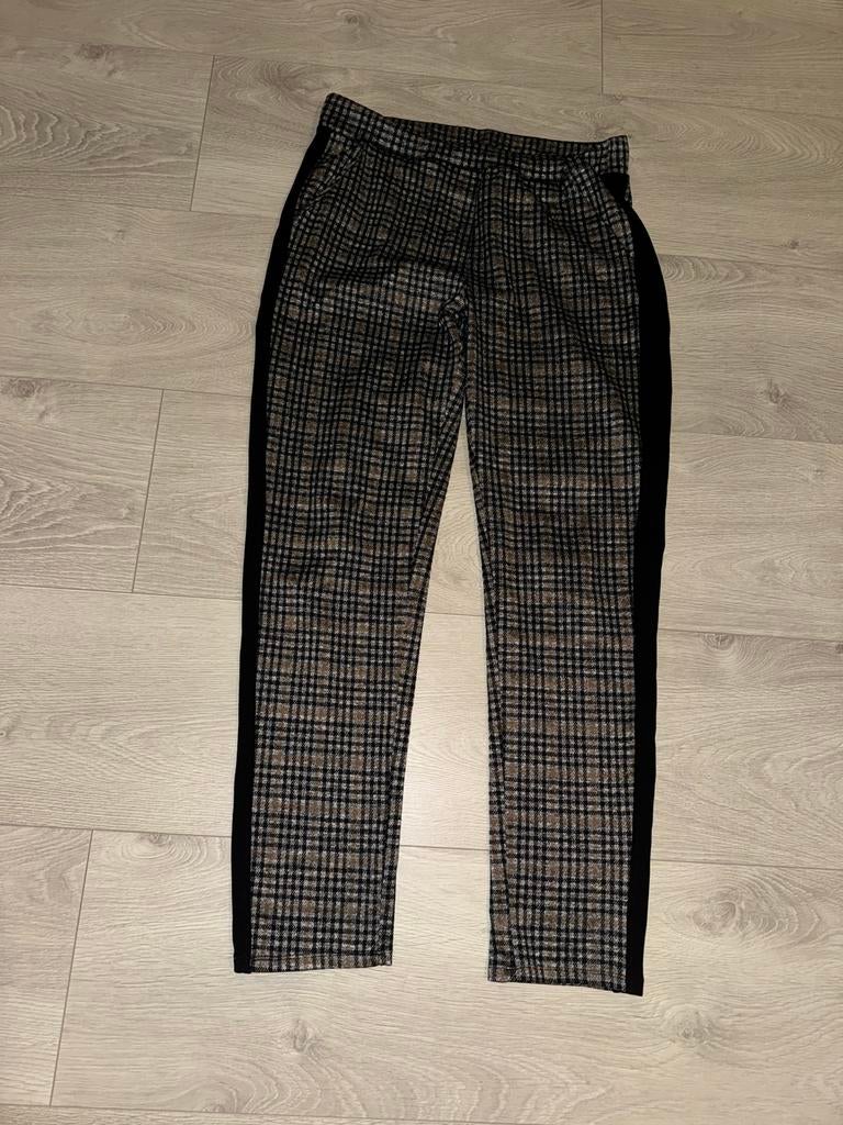 Pescara geruite broek met zijstreep - Maat XL, Kleding | Dames, Broeken en Pantalons, Bruin, Maat 46/48 (XL) of groter, Ophalen of Verzenden