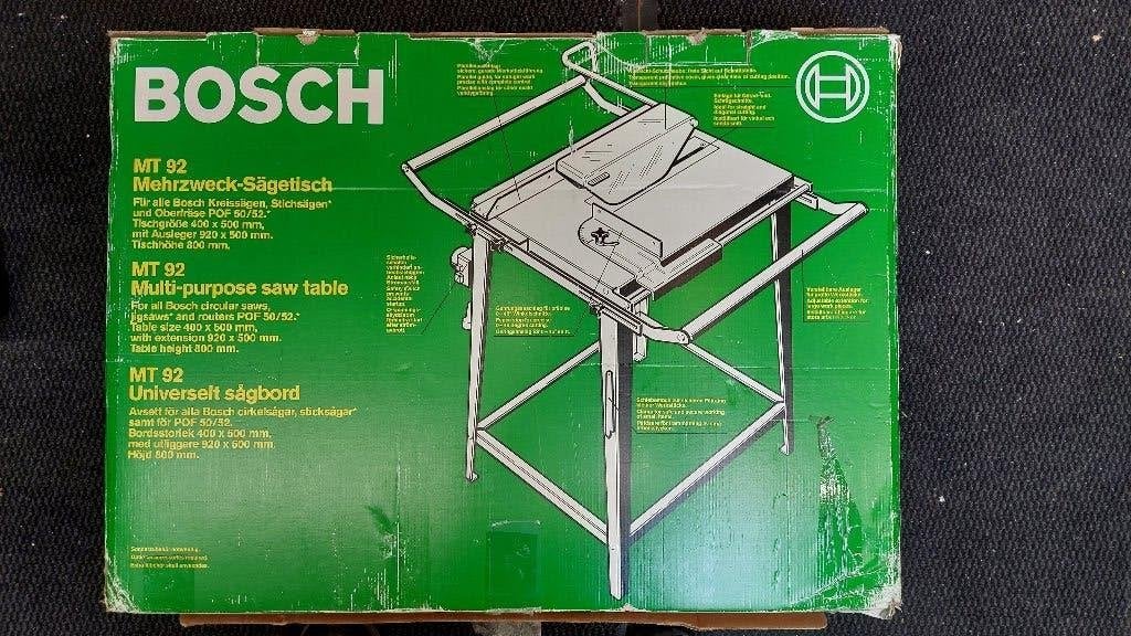Bosch MT92 tafel voor cirkel/decoupeer zaag of frees machine, Overige typen, Nieuw, Ophalen of Verzenden, 30 tot 70 mm