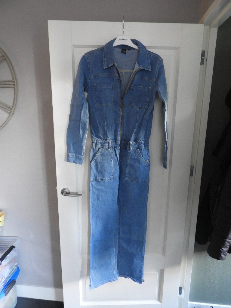 Meisjes spijker jumpsuit. Maat 176, Broek, Meisje, Ophalen of Verzenden, Zo goed als nieuw