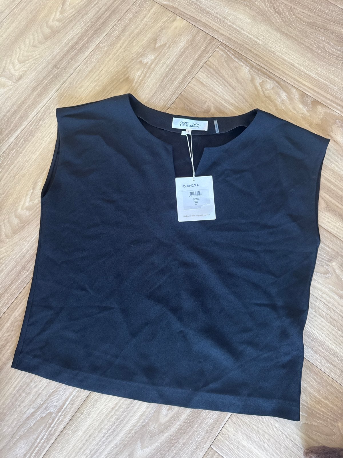 Diane Von Furstenberg top maat L in zwart, Zwart, Maat 42/44 (L), Nieuw, Ophalen of Verzenden