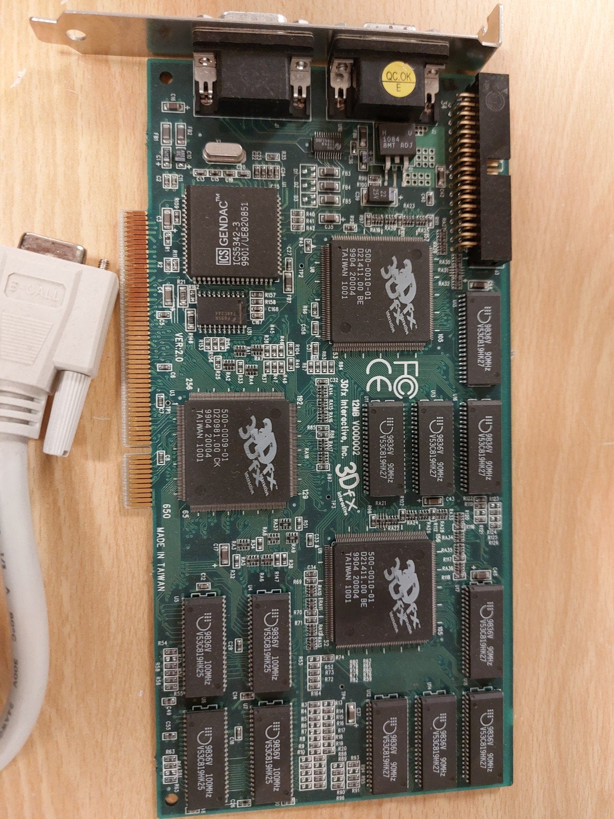 Vintage Voodoo 2 Videokaart 12MB met VGA-kabel, Gebruikt, Overige soorten, VGA, Ophalen of Verzenden