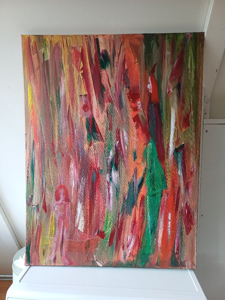 Schilderij intuïtief zeer mooi geschilderd en abstract, Antiek en Kunst, Ophalen