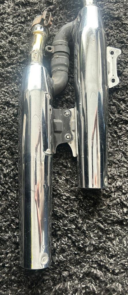 Rvs Uitlaat einddempers voor een Honda Shadow vt1100c, Ophalen of Verzenden, Gebruikt