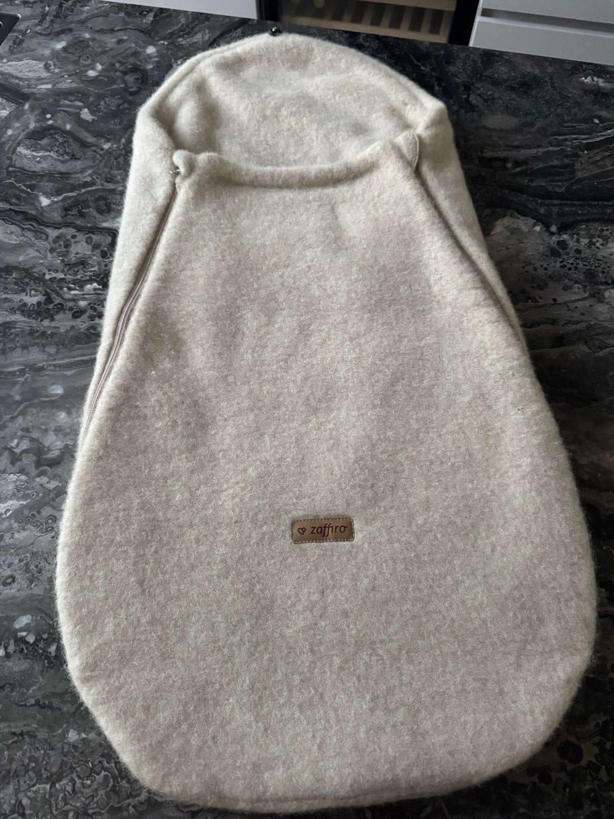Zaffiro Bakerzak/Voetenzak - 100% Wol - Beige, Bakerzak of Bakerdoek, Zo goed als nieuw, Gevoerd, Beige