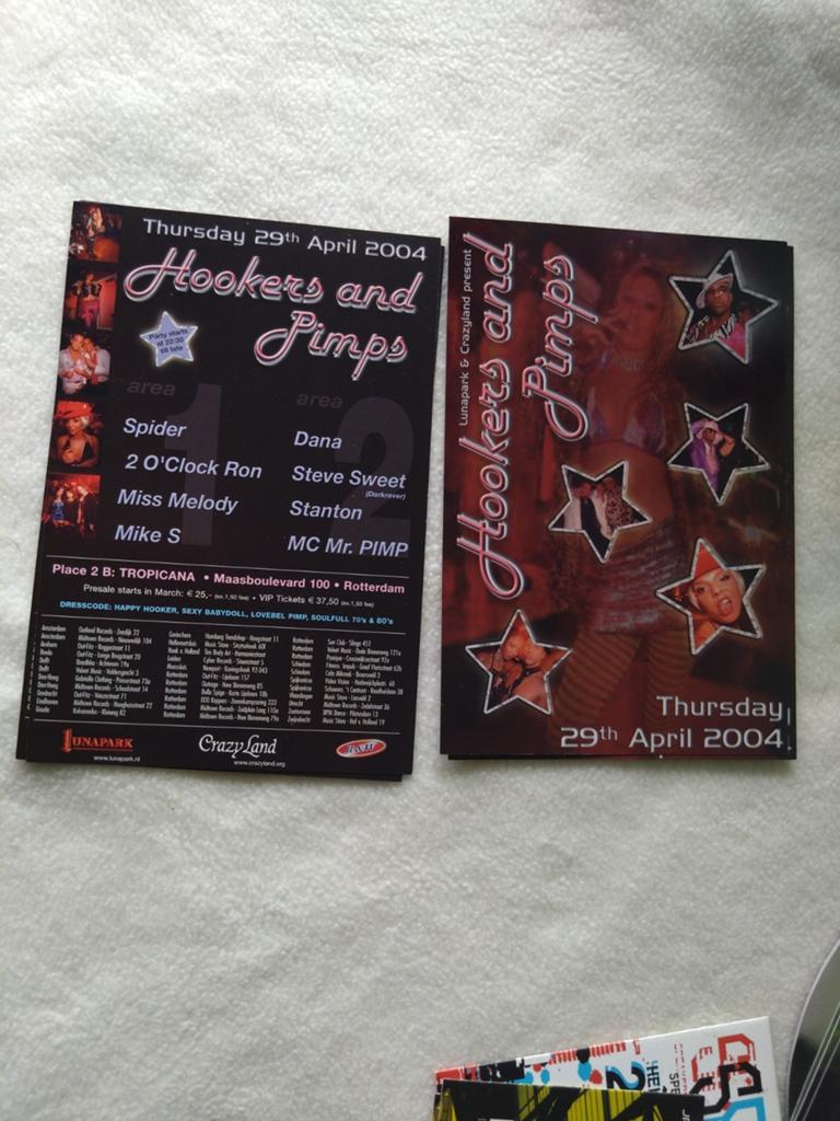 Flyers 2004 dance scene house Liberation  Antwerp is burning, Ophalen, Huis en Inrichting