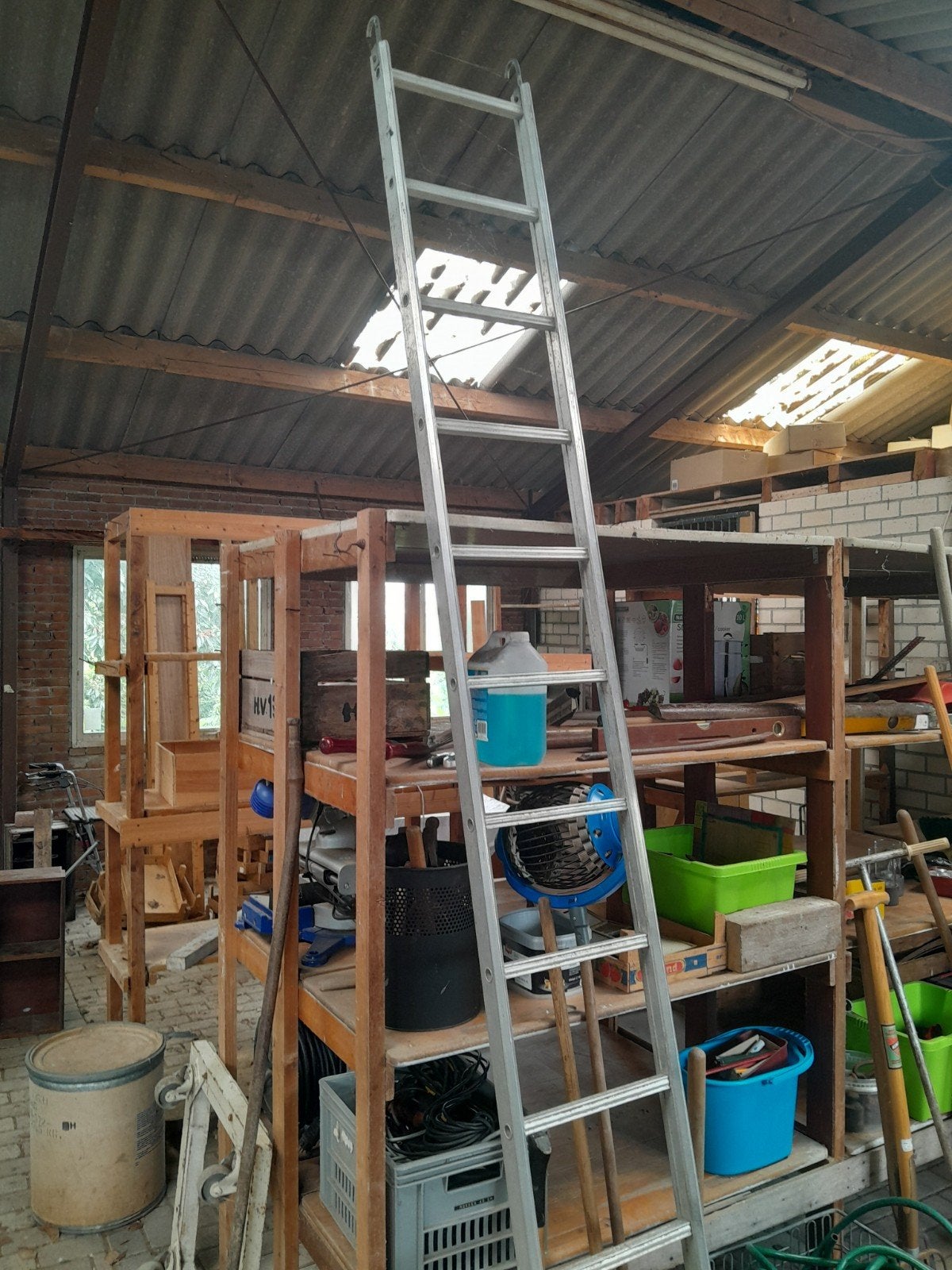 Aluminium ladder 12 sporten, 3 meter, Ophalen, Gebruikt, Ladder, 2 tot 4 meter