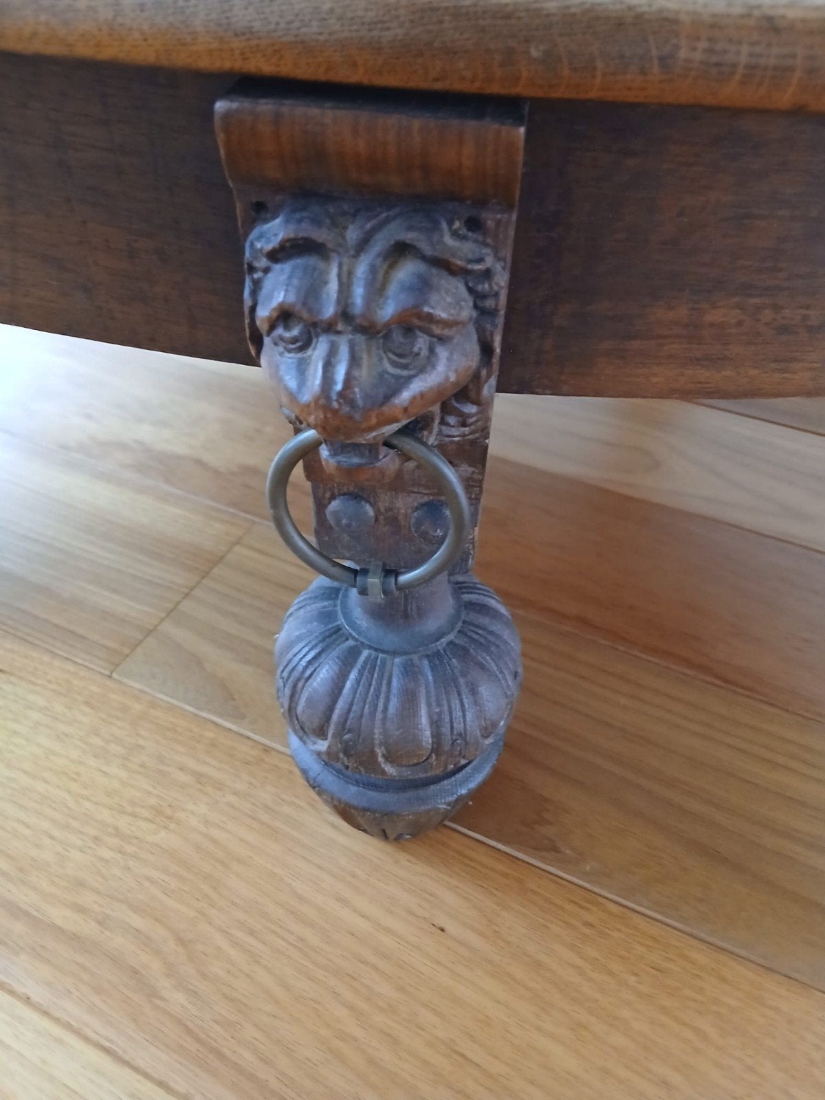 Ovale houten salontafel - oud en karaktervol, Antiek en Kunst, Ophalen
