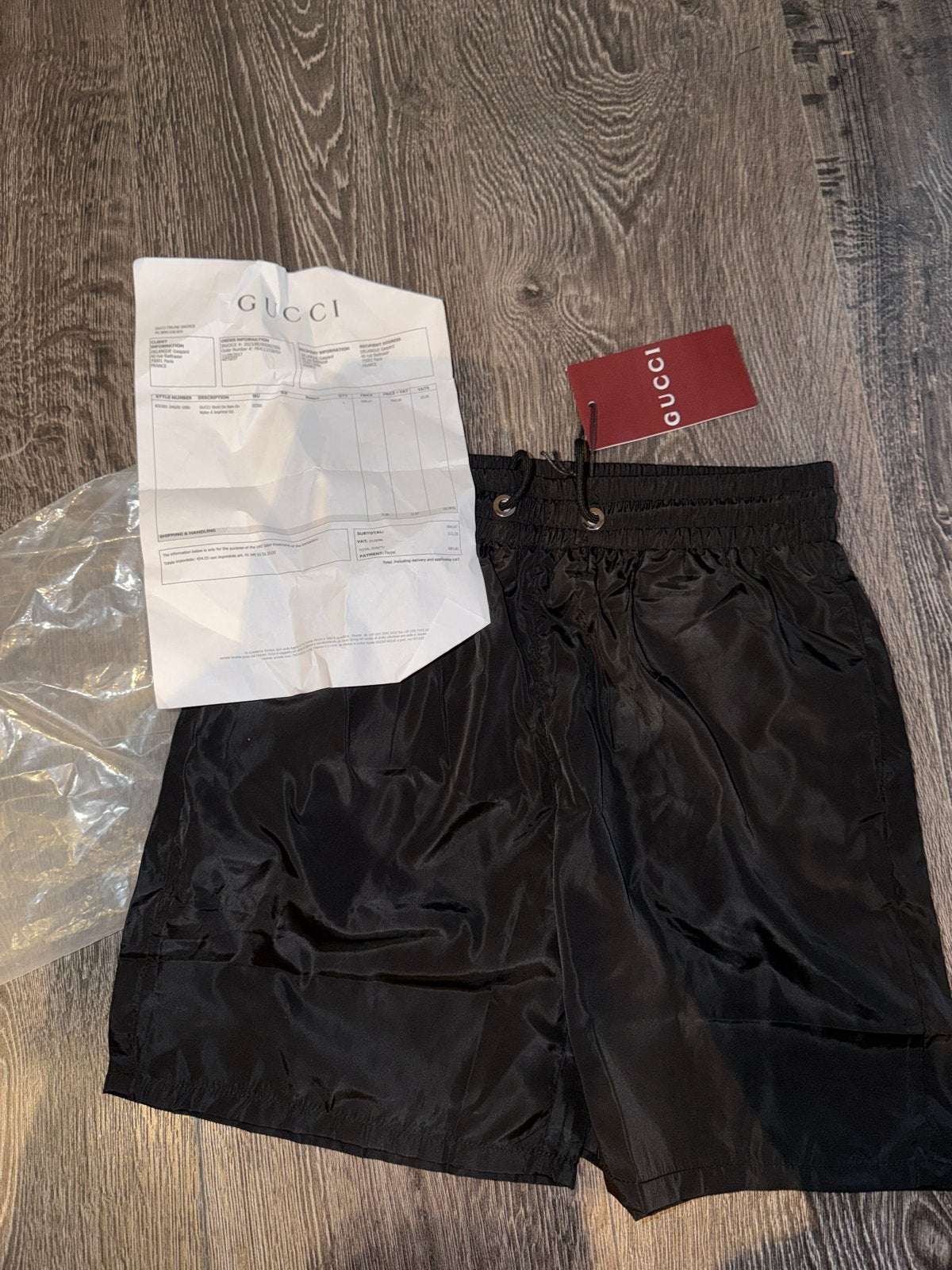 Gucci zwemshort met bon - Zwart, Ophalen of Verzenden, Overige maten, Zwart, Zwemshort