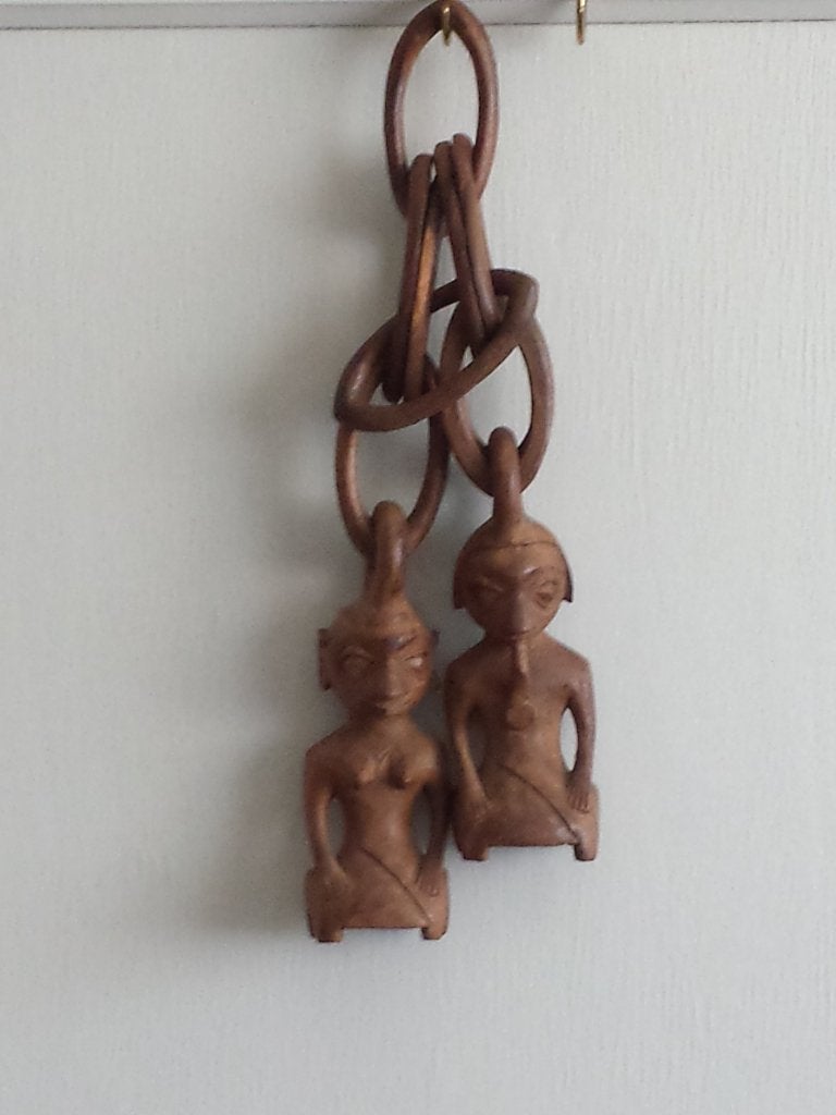 Afrikaanse TROUWKETTING <> Huwelijksketting 80 cm Tribal ART, Overige onderwerpen, Houtsnijwerk, Handgemaakt, Hout